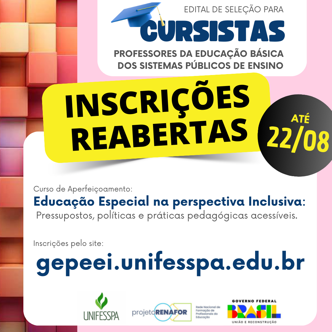 Inscrições pelo site gepeei.unifesspa.edu.br 4